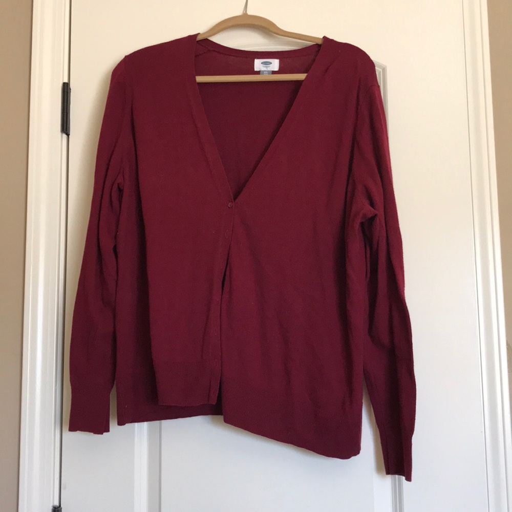 Maroon cardigan